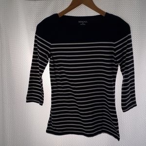 ☆ 3 /$15 Navy blue 3/4 sleeve shirt